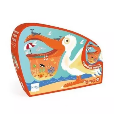 Puzzle konturowe 24 el. Pelikan Scratch