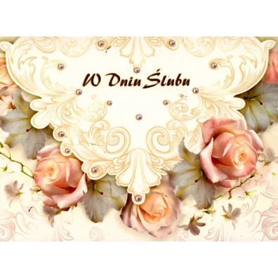 Karnet rozk�adany 3D - W dniu �lubu