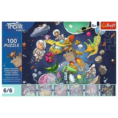 Puzzle UFT 100 el. Wujcio w kosmosie Rodzina Treflik�w 16546