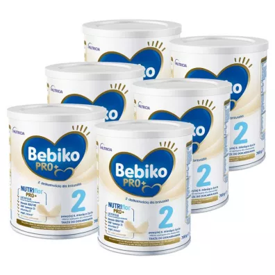 Bebiko Pro+ 2 Mleko nastpne dla niemowlt powyej 6. miesica ycia Zgrzewka 6 x 700 g