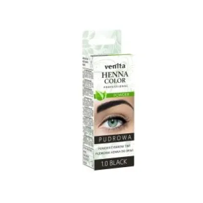 Venita Pudrowa henna do brwi Henna Color Powder 1.0 Black 4 g