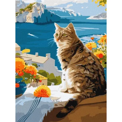 Ideyka Malowanie po numerach - Marzycielski kot 30x40cm