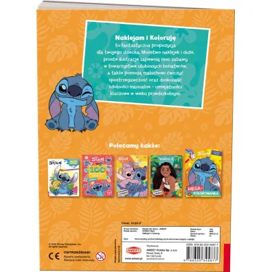 DISNEY STICH. NAKLEJAM I KOLORUJ�