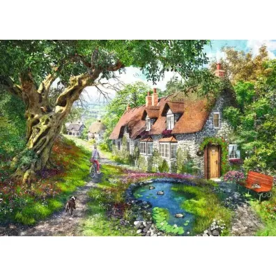 Puzzle 1000 el. Droga w�r�d wzg�rza kwiat�w Ravensburger