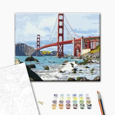 Brushme Malowanie po numerach - Most San Francisco 40x50cm