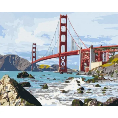 Brushme Malowanie po numerach - Most San Francisco 40x50cm