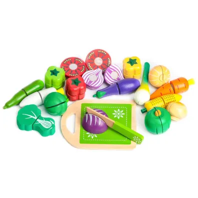 Drewniane warzywa do krojenia zestaw Ecotoys