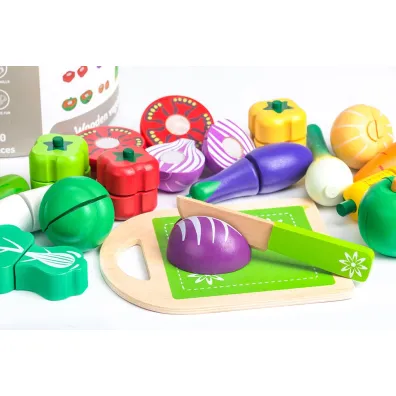 Drewniane warzywa do krojenia zestaw Ecotoys