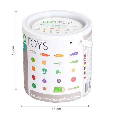 Drewniane warzywa do krojenia zestaw Ecotoys