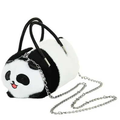 LeanToys Torba pluszowa Panda czarno bia�a 20cm