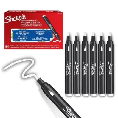 Sharpie Markery akrylowe bia�e 6 szt.