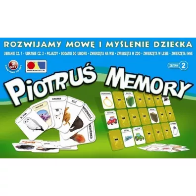 Rozwijamy mow i mylenie. Piotru Memory. Zestaw 2