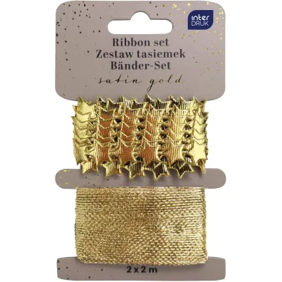 Interdruk Zestaw tasiemek 2x2m Satin Gold