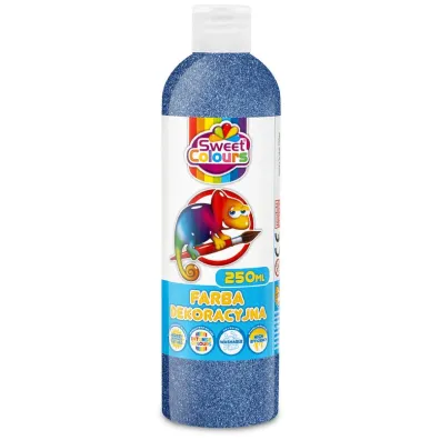 Otocki Farba dekoracyjna brokatowa niebieska 250ml