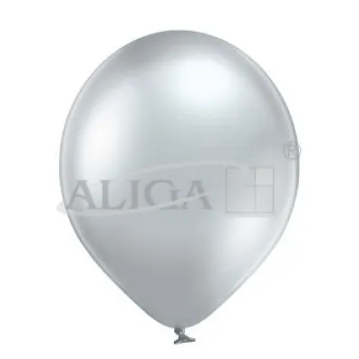 Aliga Balon 30 cm srebrny glossy 8szt BAL-16G-601