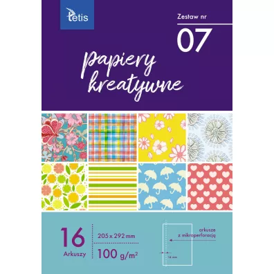 Tetis Papiery Kreatywne A4 Zestaw Nr 07
