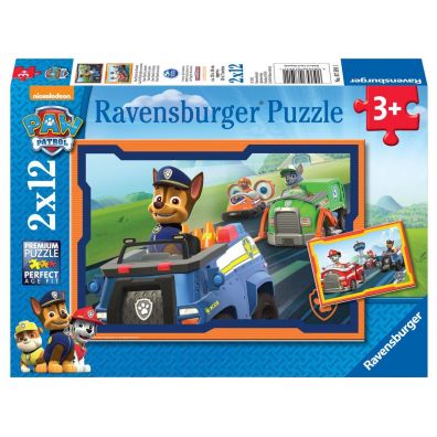 Puzzle 2 x 12 el. Psi Patrol. W akcji Ravensburger