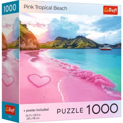 Puzzle 1000 USA Collection: Pink Beach TREFL
