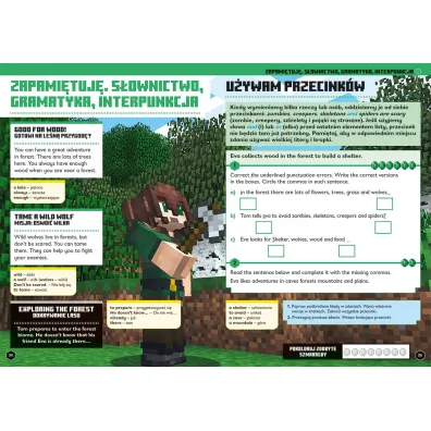 Minecraft. J�zyk angielski. Megazadania 8+