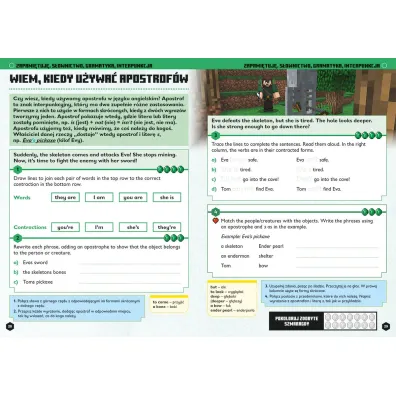 Minecraft. J�zyk angielski. Megazadania 8+