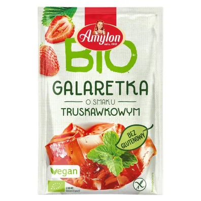 Amylon Galaretka truskawkowa bezglutenowa Zestaw 3 x 40 g Bio