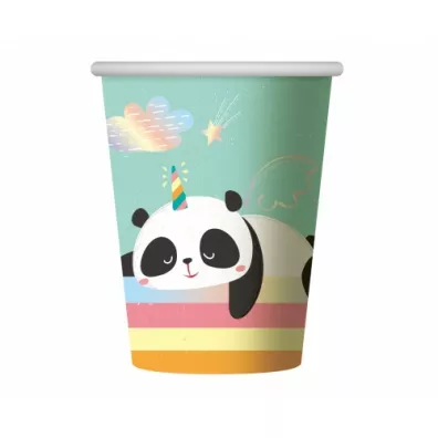 Godan Kubki papierowe Panda 266 ml 6 szt.