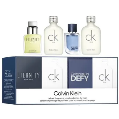Calvin Klein Zestaw miniaturowych w�d toaletowych dla m�czyzn Eternity for Men+ CK One + Defy 3 x 10 ml + 5 ml