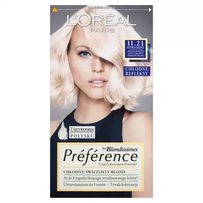 LOreal Paris Farba do w�os�w 11.21 Bardzo Bardzo Jasny Ch�odny Per�owy Blond