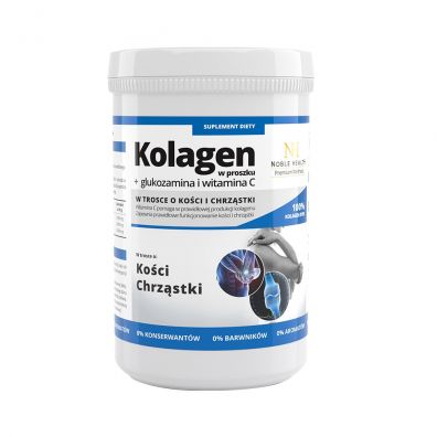 Noble Health Premium Wellness kolagen w proszku + glukozamina i witamina C 100 g