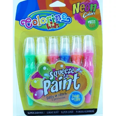 Patio Farby w tubach z p�dzelkiem neonowe 6 szt.