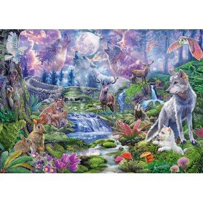 Puzzle 1000 el. Premium Quality. Zwierzta w blasku ksiyca Schmidt