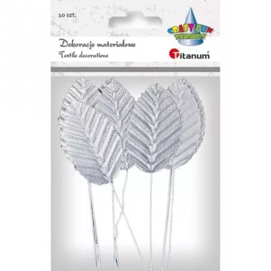 Titanum Licie materiaowe na druciku srebrne 10 szt.