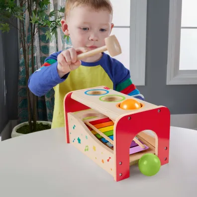 Fisher-Price. Drewniane cymba�ki z przebijakiem