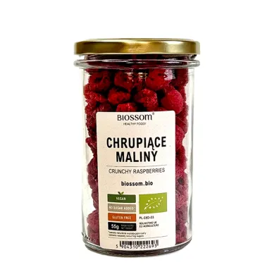 Biossom Maliny liofilizowane chrupi�ce bezglutenowe 55 g Bio
