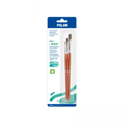 Milan P�dzle p�askie z w�osia koziego serii 121, nr 2, 8, 12 3 szt.