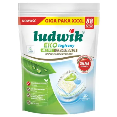 Ludwik EKOlogiczny Ultimate Plus all in one kapsu�ki do zmywarek 88 szt.