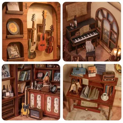 Puzzle Miniaturowy domek Book Nook Sekretny gabinet Habarri