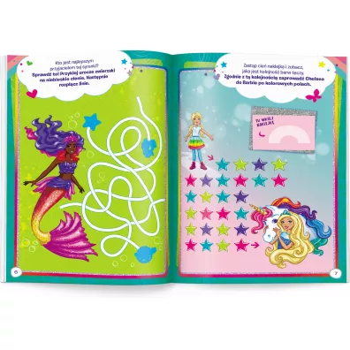 Barbie dreamtopia 100 Brokatowych naklejek