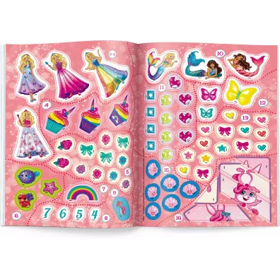 Barbie dreamtopia 100 Brokatowych naklejek