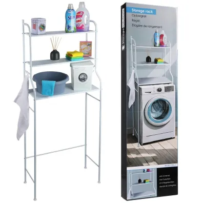 Bathroom Solutions Metalowa pka stojca nad pralk 62x25xh155cm