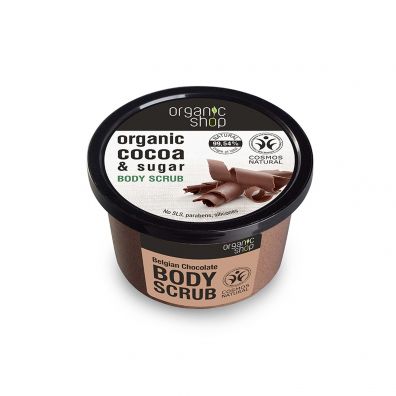Organic Shop Organic Cocoa & Sugar Body Scrub peeling do ciaa o zapachu belgijskiej czekolady 250 ml