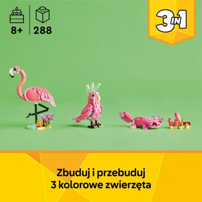 LEGO Creator 3 w 1 Dzikie zwierz�ta: r�owy flaming 31170