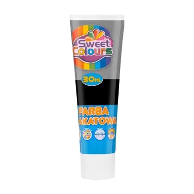 Sweet colours Farba plakatowa w tubie czarna 30 ml