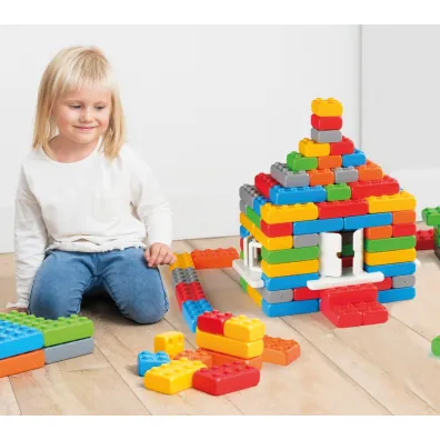 Klocki konstrukcyjne dla najm�odszych Klocki Ceg�a Junior 90 element�w okna + drzwi