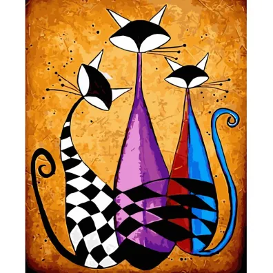Koh-I-Noor Malowanie po numerach - Trzy Koty 40x50cm