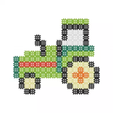 Klocki micro waffle150 element�w Traktor