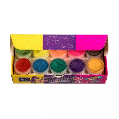 Tetis Farby plakatowe fluo/brokat/kolory specjalne 10 x 20 ml