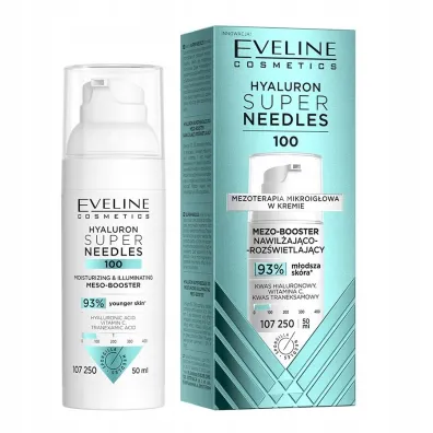 Eveline Cosmetics Hyaluron Super Needles 100 mezo-booster nawil�aj�co roz�wietlaj�cy 50 ml
