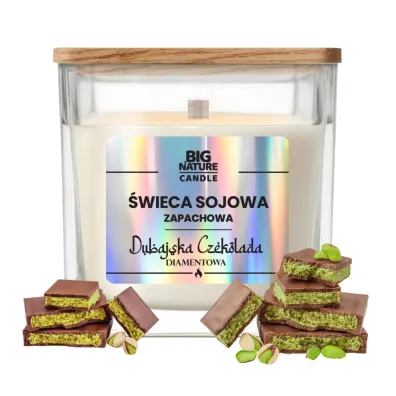 Big Nature �wieca sojowa o zapachu Czekolada Dubajska Diament 220 g