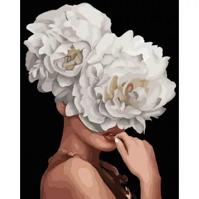 Twoje Hobby Malowanie po numerach czarne p��tno - Kobieta... 40x50cm